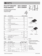 DataSheet IXFX120N25P pdf